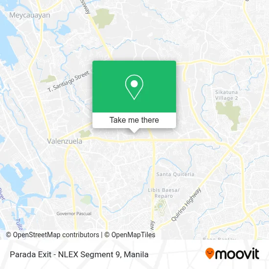 Parada Exit - NLEX Segment 9 map