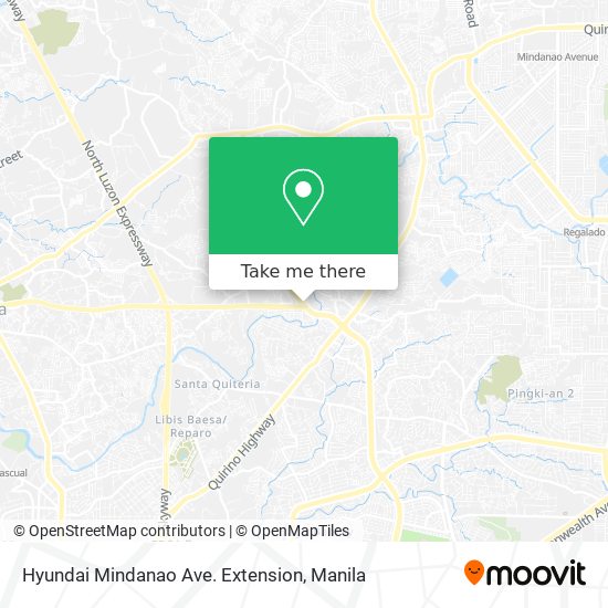 Hyundai Mindanao Ave. Extension map