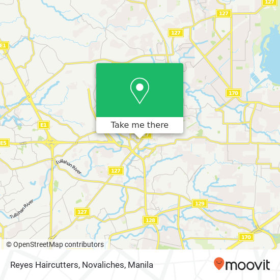 Reyes Haircutters, Novaliches map