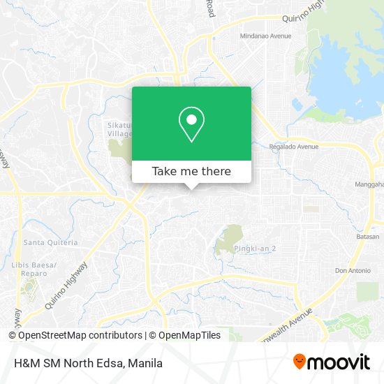 H&M SM North Edsa map