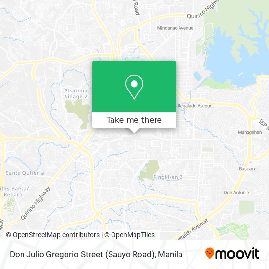 Don Julio Gregorio Street (Sauyo Road) map