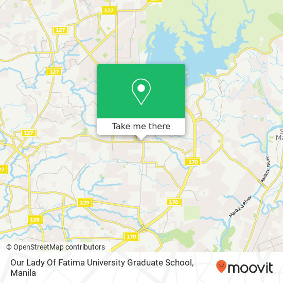 Our Lady Of Fatima University Graduate School map