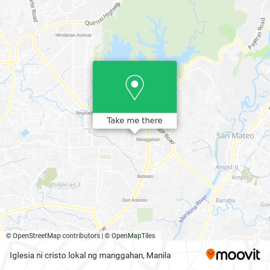 Iglesia ni cristo lokal ng manggahan map