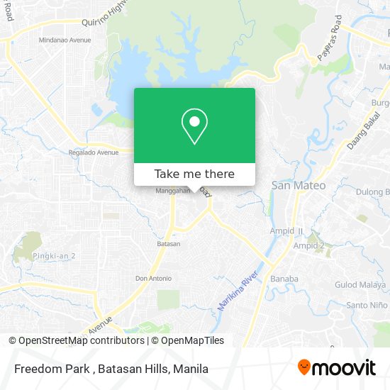 Freedom Park , Batasan Hills map