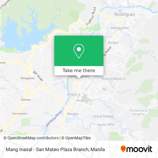 Mang Inasal - San Mateo Plaza Branch map