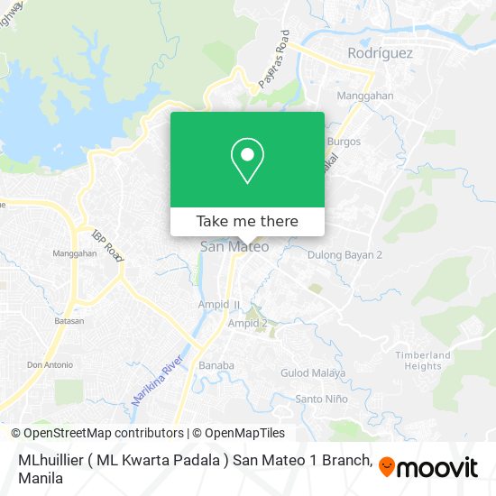 MLhuillier ( ML Kwarta Padala ) San Mateo 1 Branch map