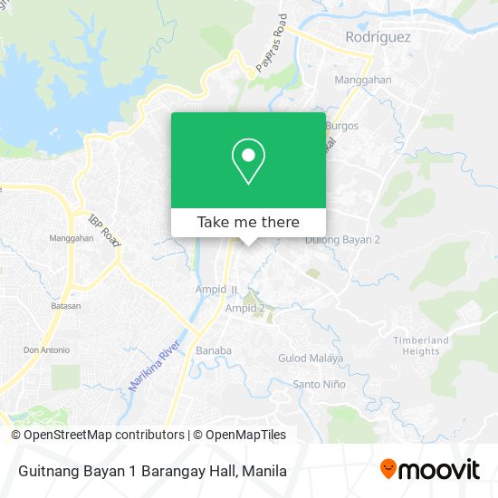 Guitnang Bayan 1 Barangay Hall map