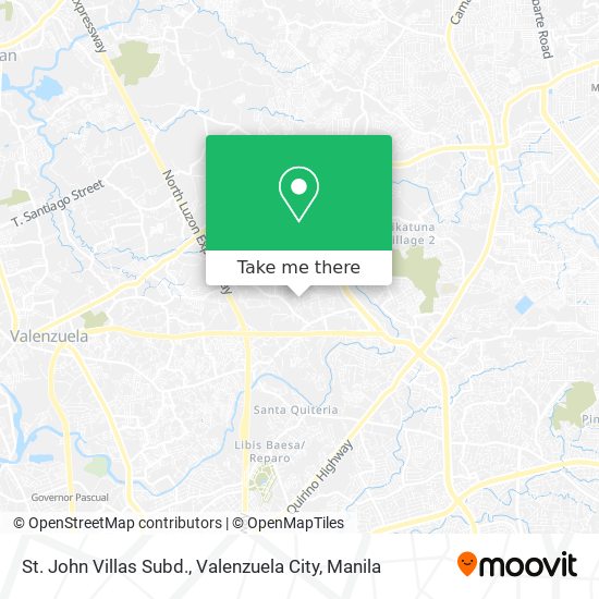 St. John Villas Subd., Valenzuela City map