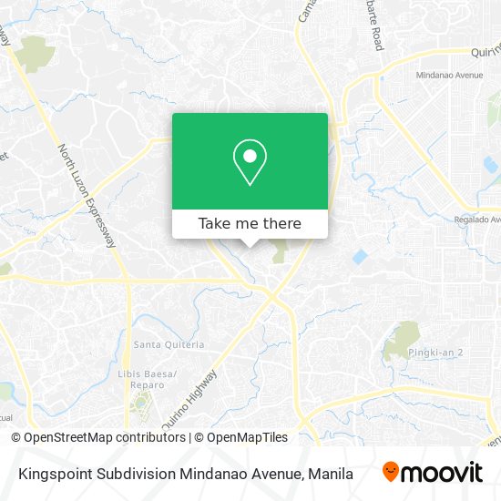 Kingspoint Subdivision Mindanao Avenue map