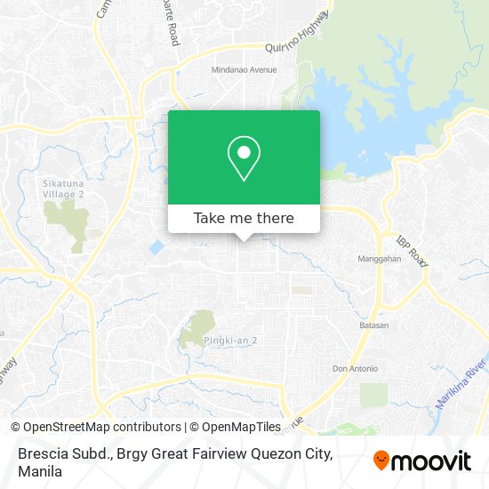 Brescia Subd., Brgy Great Fairview Quezon City map