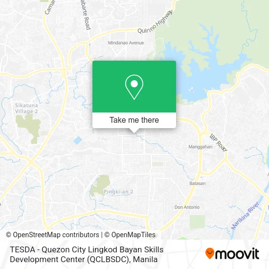 TESDA - Quezon City Lingkod Bayan Skills Development Center (QCLBSDC) map