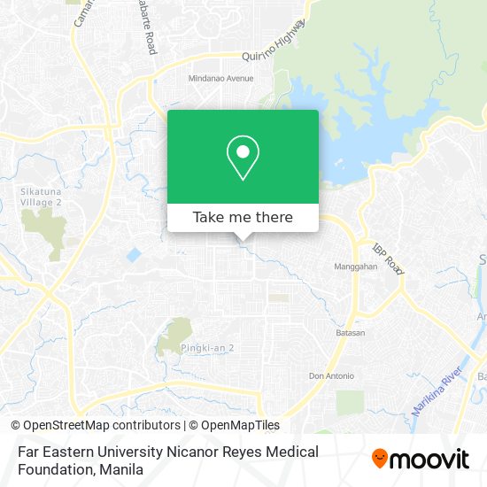 Far Eastern University Nicanor Reyes Medical Foundation map