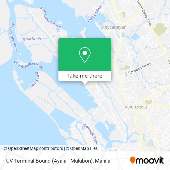 UV Terminal Bound (Ayala - Malabon) map