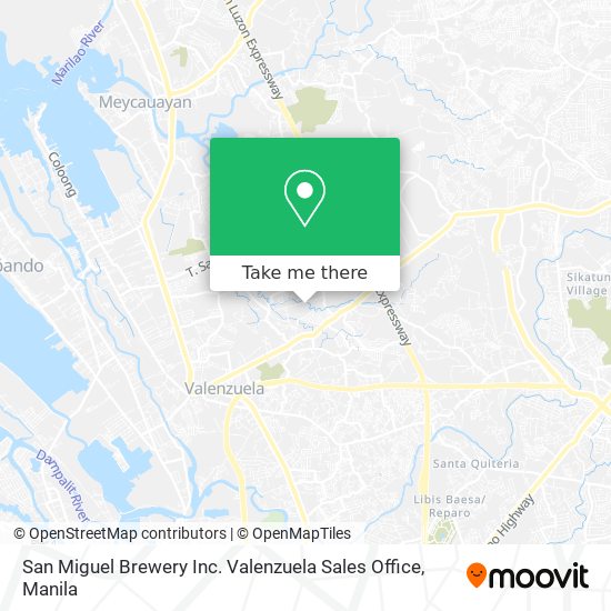 San Miguel Brewery Inc. Valenzuela Sales Office map