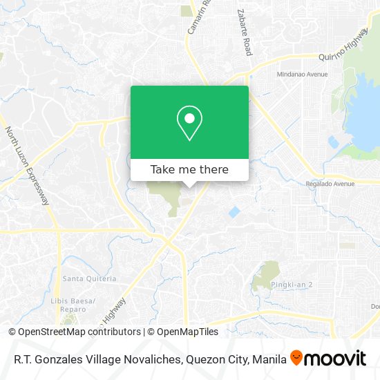 R.T. Gonzales Village Novaliches, Quezon City map