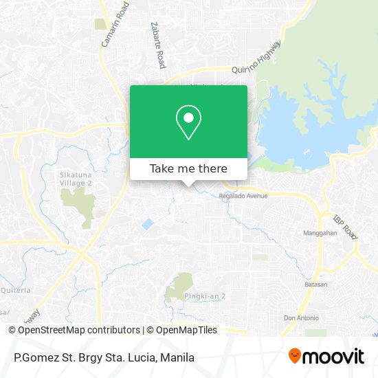 P.Gomez St. Brgy Sta. Lucia map