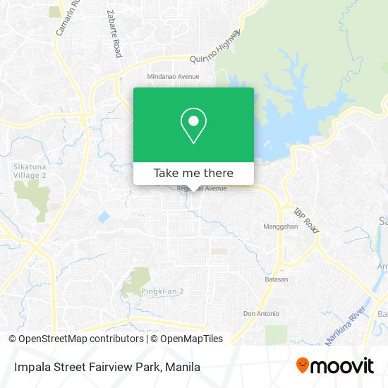 Impala Street Fairview Park map