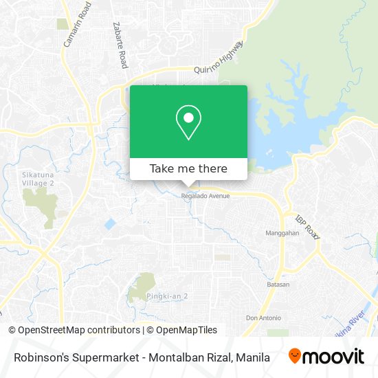 Robinson's Supermarket - Montalban Rizal map
