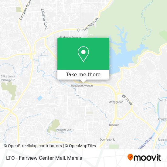 LTO - Fairview Center Mall map