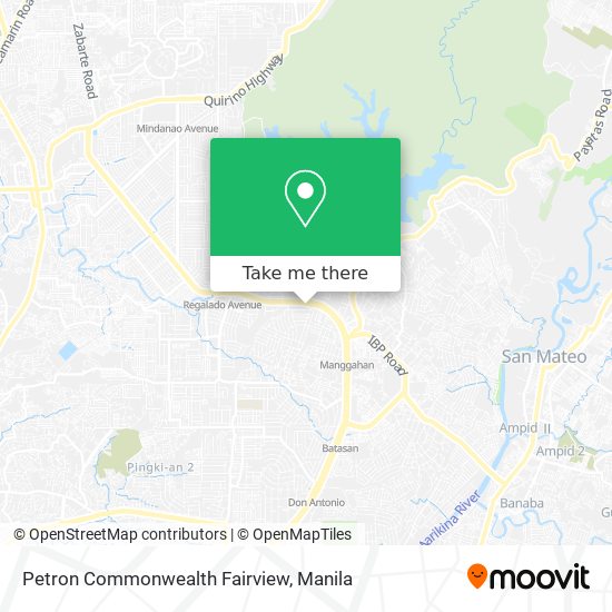 Petron Commonwealth Fairview map