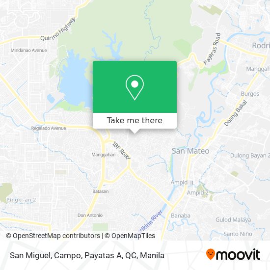 San Miguel, Campo, Payatas A, QC map
