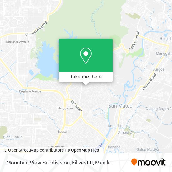 Mountain View Subdivision, Filivest II map