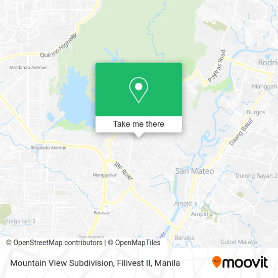 Mountain View Subdivision, Filivest II map
