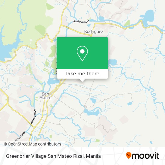 Greenbrier Village San Mateo Rizal map