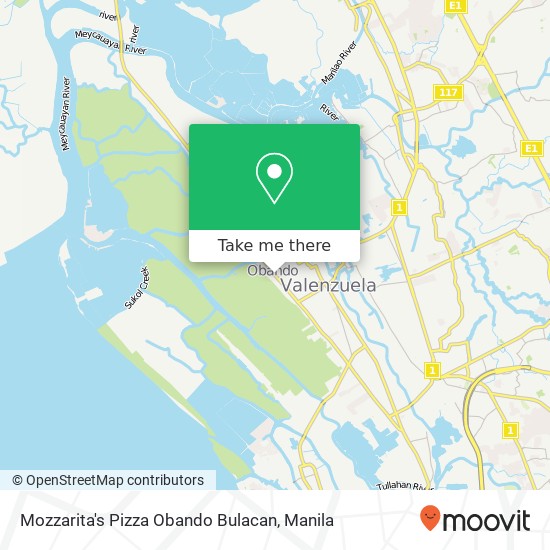 Mozzarita's Pizza Obando Bulacan map