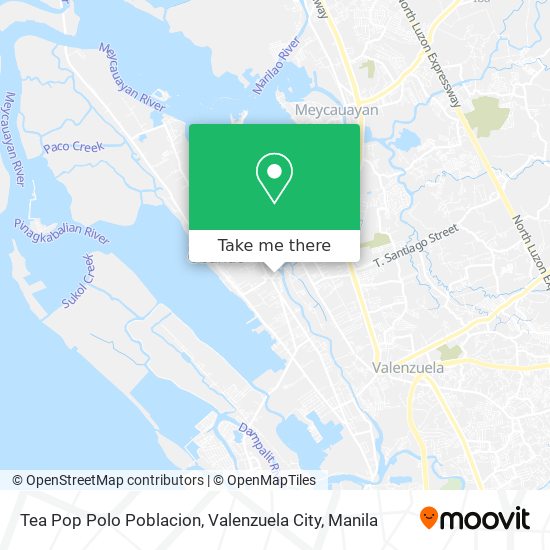 Tea Pop Polo Poblacion, Valenzuela City map
