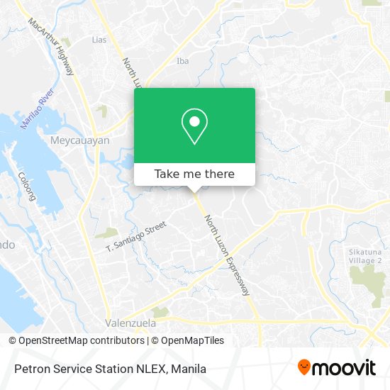 Petron Service Station NLEX map