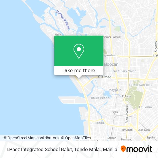 T.Paez Integrated School Balut, Tondo Mnla. map