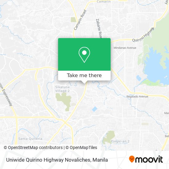 Uniwide Quirino Highway Novaliches map