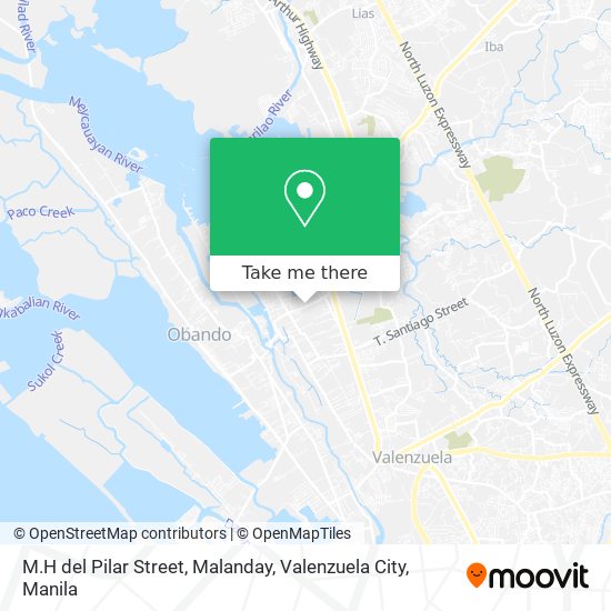 M.H del Pilar Street, Malanday, Valenzuela City map