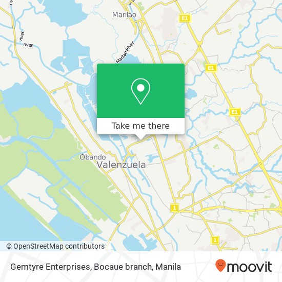 Gemtyre Enterprises, Bocaue branch map