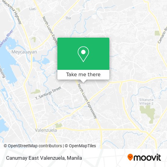 Canumay East Valenzuela map