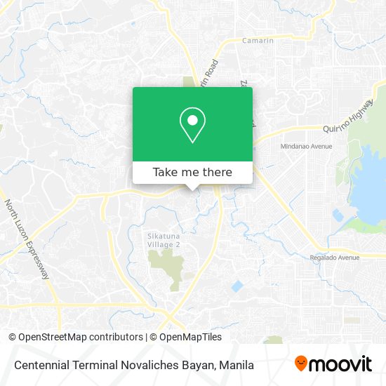 Centennial Terminal Novaliches Bayan map