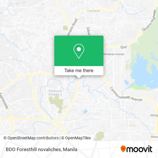 BDO Foresthill novaliches map