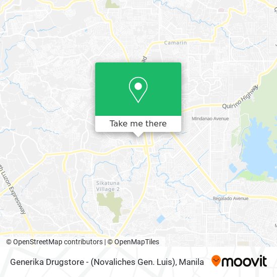 Generika Drugstore - (Novaliches Gen. Luis) map