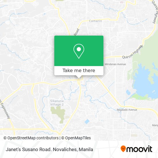 Janet's Susano Road. Novaliches map