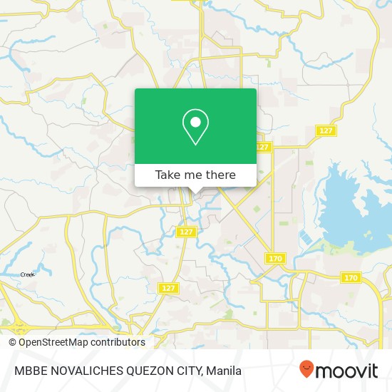 MBBE NOVALICHES QUEZON CITY map