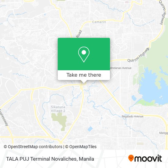 TALA PUJ Terminal Novaliches map