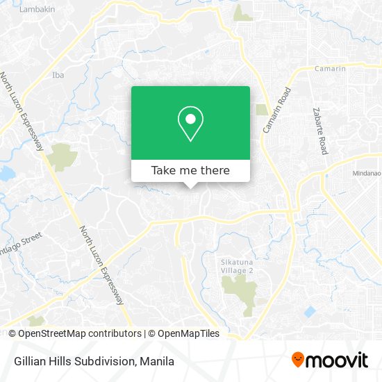 Gillian Hills Subdivision map