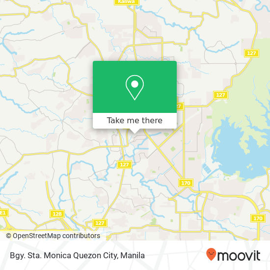 Bgy. Sta. Monica Quezon City map