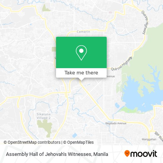 Assembly Hall of Jehovah's Witnesses map