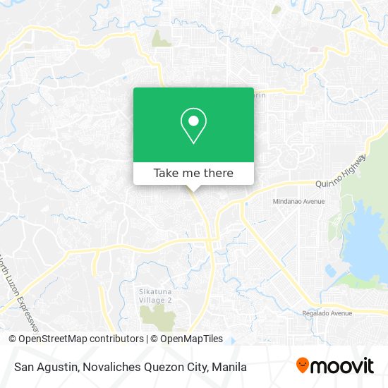 San Agustin, Novaliches Quezon City map