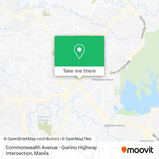 Commonwealth Avenue - Quirino Highway Intersection map