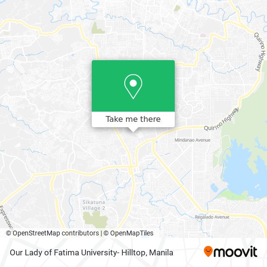 Our Lady of Fatima University- Hilltop map