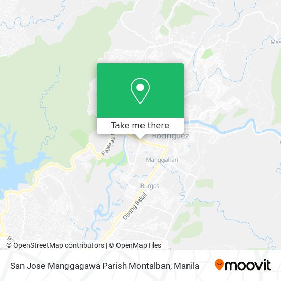 San Jose Manggagawa Parish Montalban map