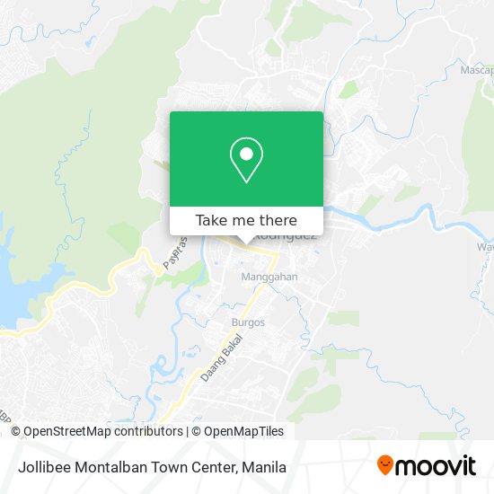 Jollibee Montalban Town Center map